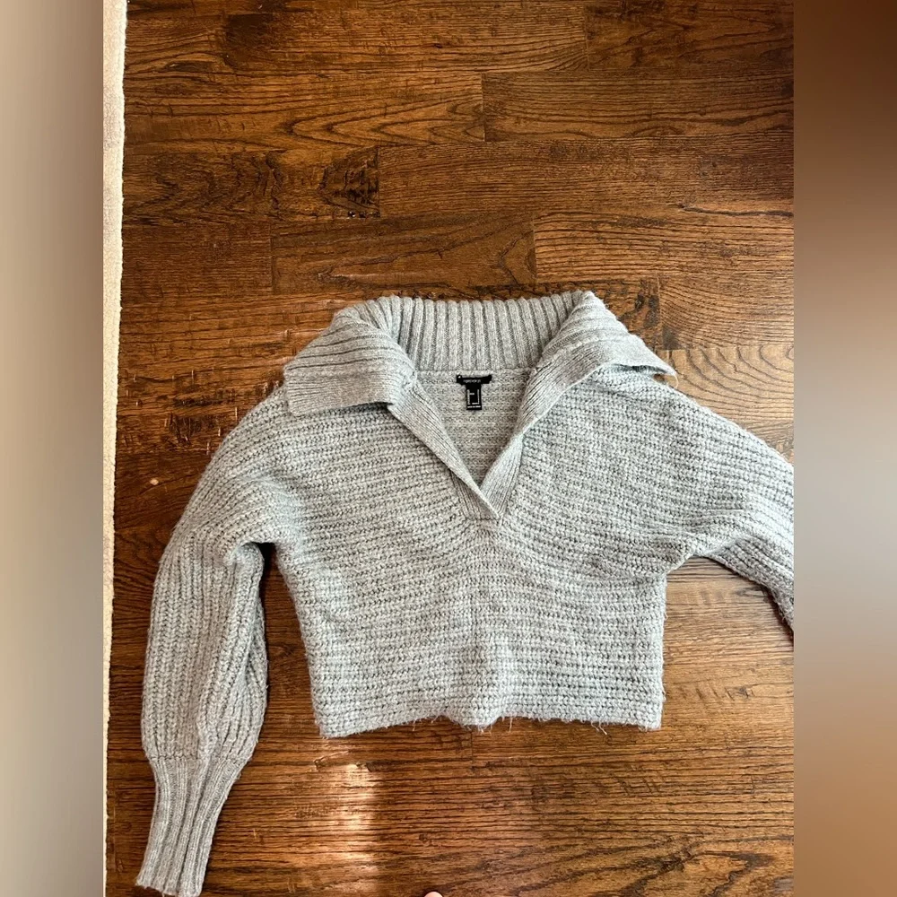 Forever 21 Cozy Grey Knit Sweater
